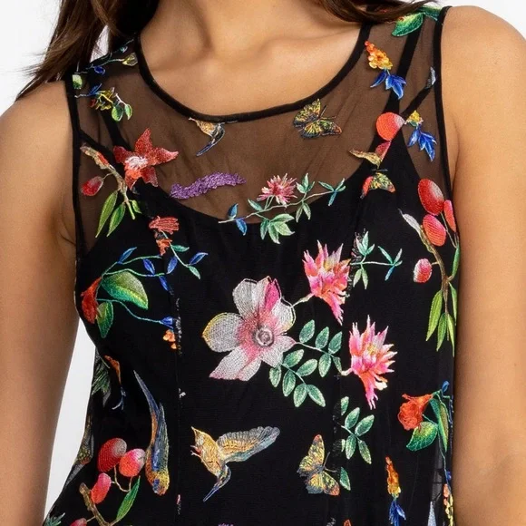 Johnny Was Emilda Mesh Dress Size XL - Picture 5 of 7